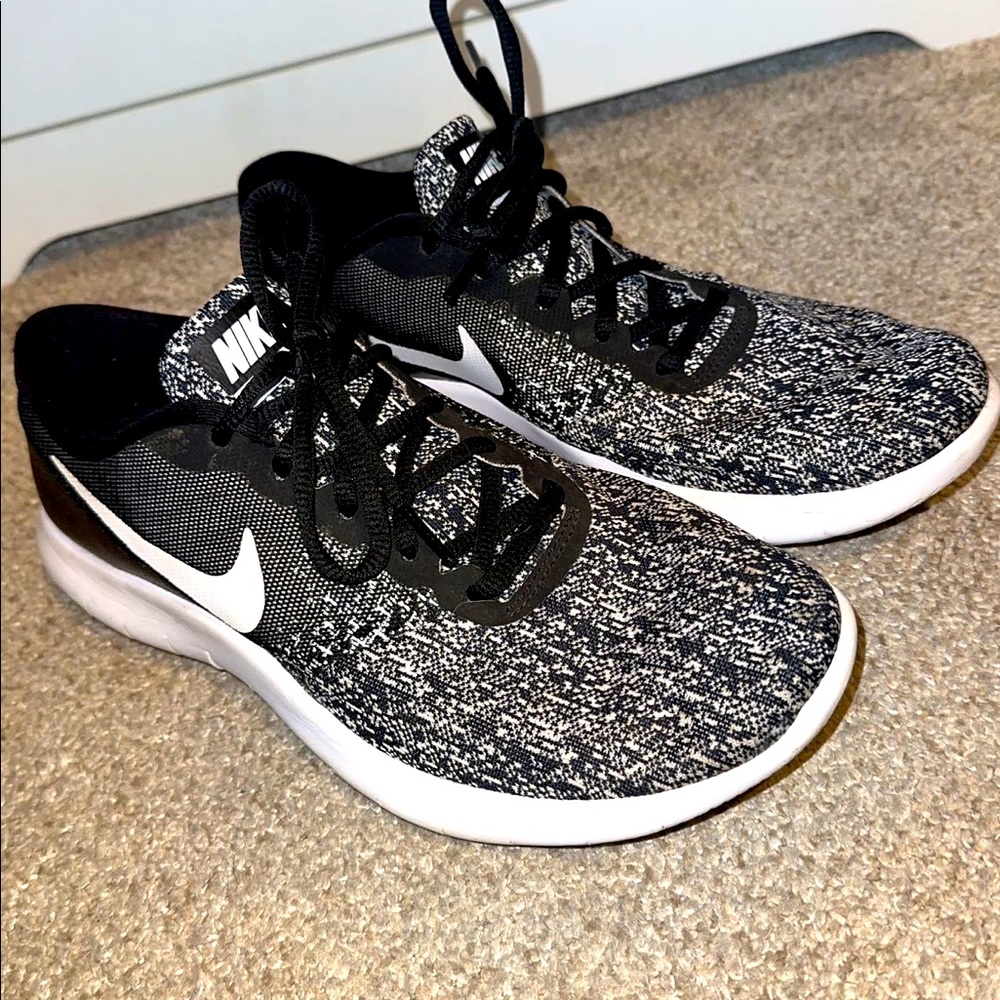Black and white Nike sneakers